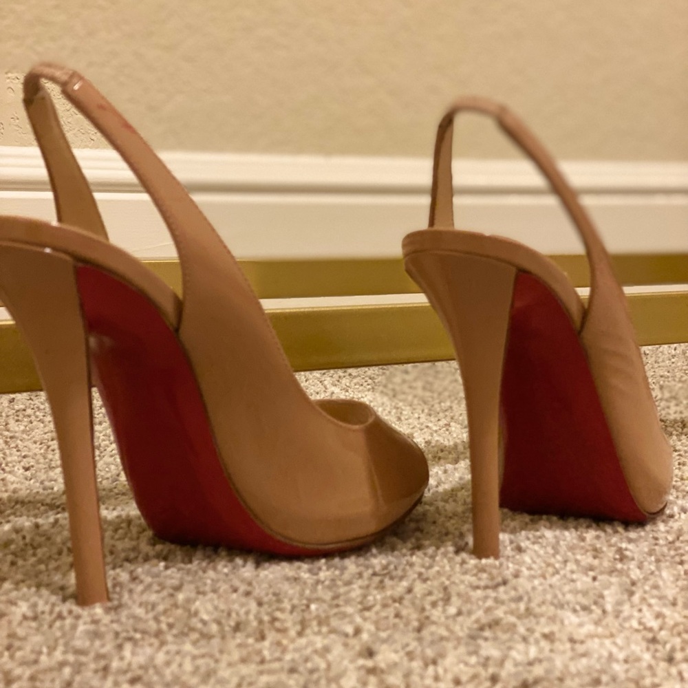 Authentic Christian Louboutin Nude Heels - Picture 2 of 3